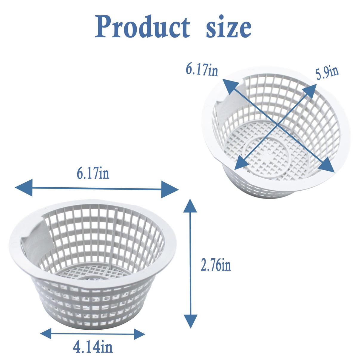 Gteana two-pack skimmer baskets shown side by side for replacement