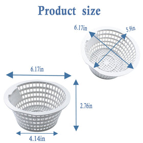 Gteana two-pack skimmer baskets shown side by side for replacement