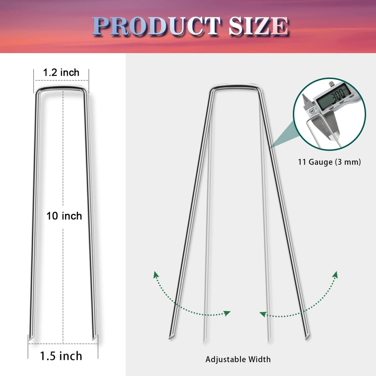 Gtongoko 10 inch sod staples resistant to rust for durable lawn installation
