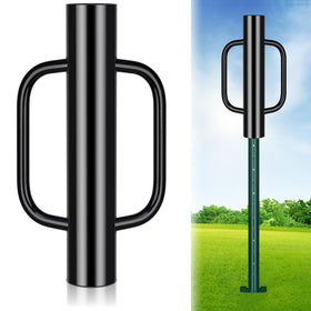 Gtongoko 12lb T-post driver with handles for easy positioning while driving posts.