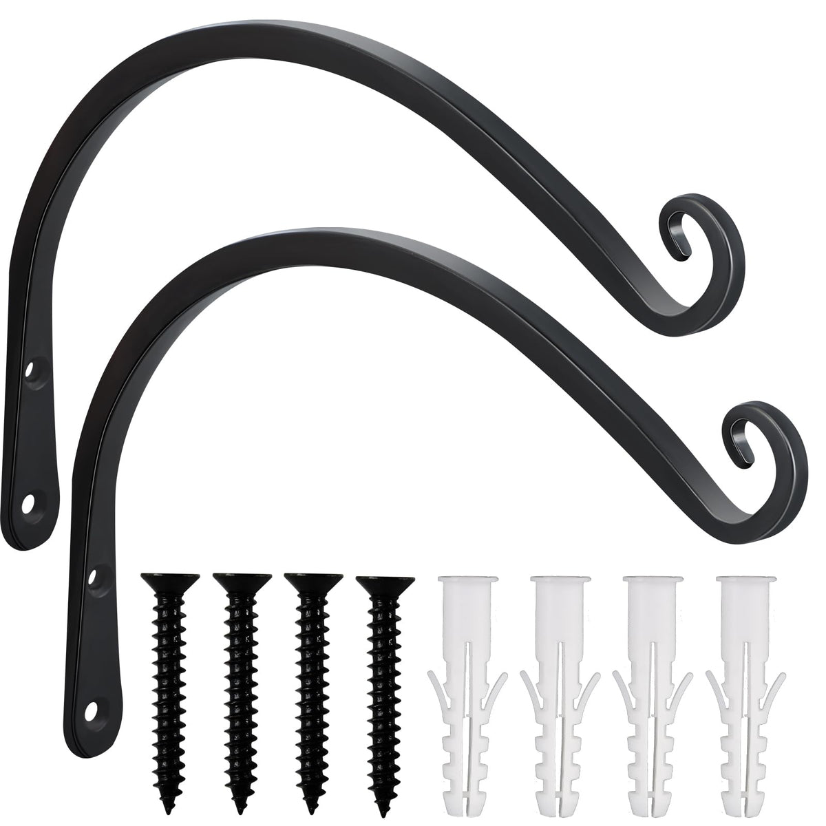 Gtongoko 2-pack 12-inch plant hanger bracket for sturdy outdoor decor.
