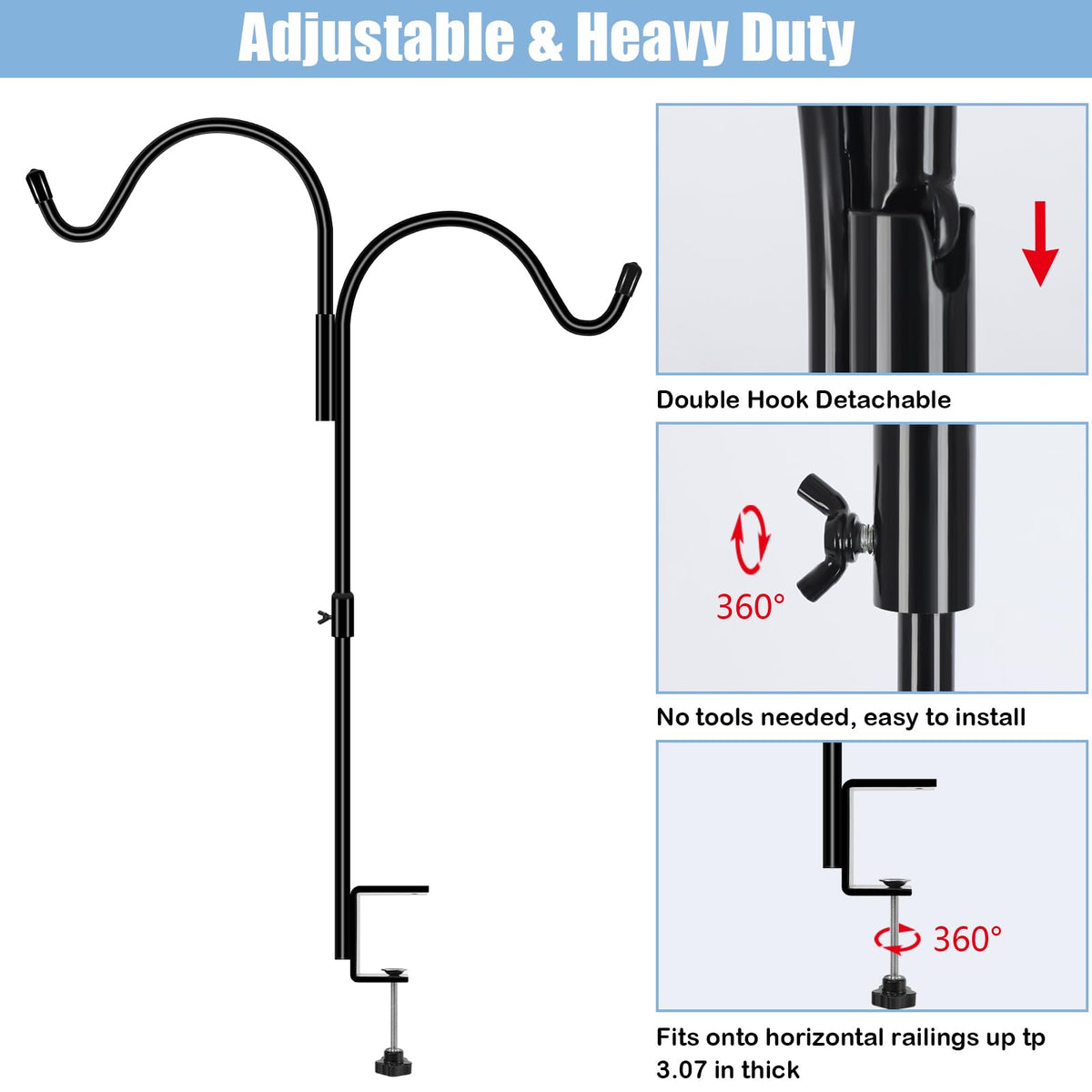 Gtongoko lantern and wind chime hanger adds decorative height and stability.