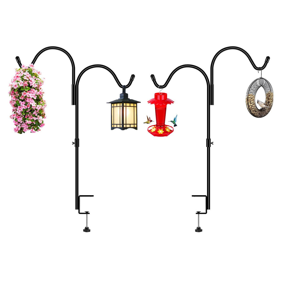 Gtongoko 35-inch double-deck hook base attachment on railing for sturdy mounting.