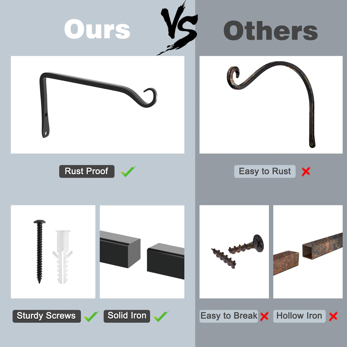 Gtongoko 8-inch hook with retro design elevates outdoor walls