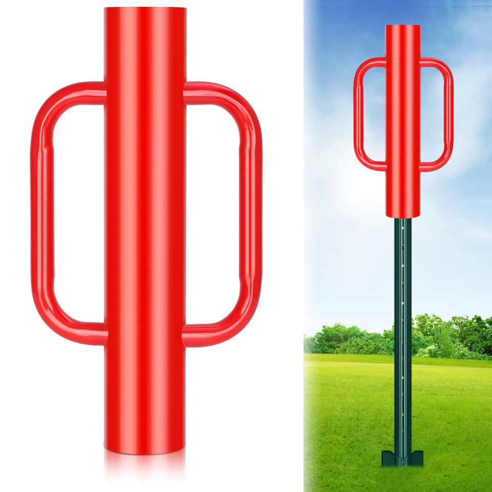 Gtongoko 8LB fence post driver overview showing sturdy steel construction for durable outdoor posts.