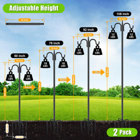 Gtongoko 92-inch pole extendable height allows adjustable hanging arrangements.