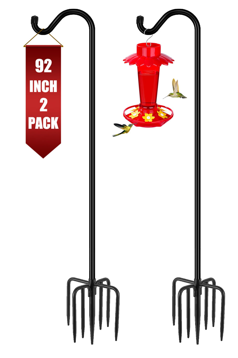 Gtongoko 92-Inch Bird Feeder Pole with 7-prong base for stable outdoor setups.