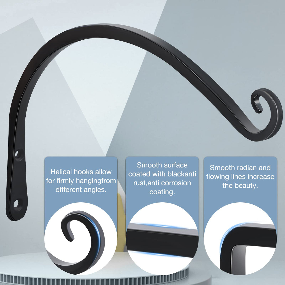 Gtongoko anti-rust coated metal hook emphasizes durability in all seasons.