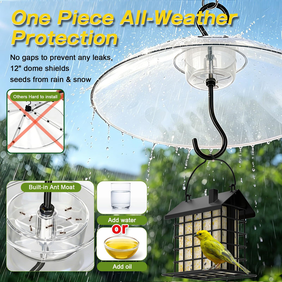 Gtongoko baffle uses chew-proof PC for durable outdoor use