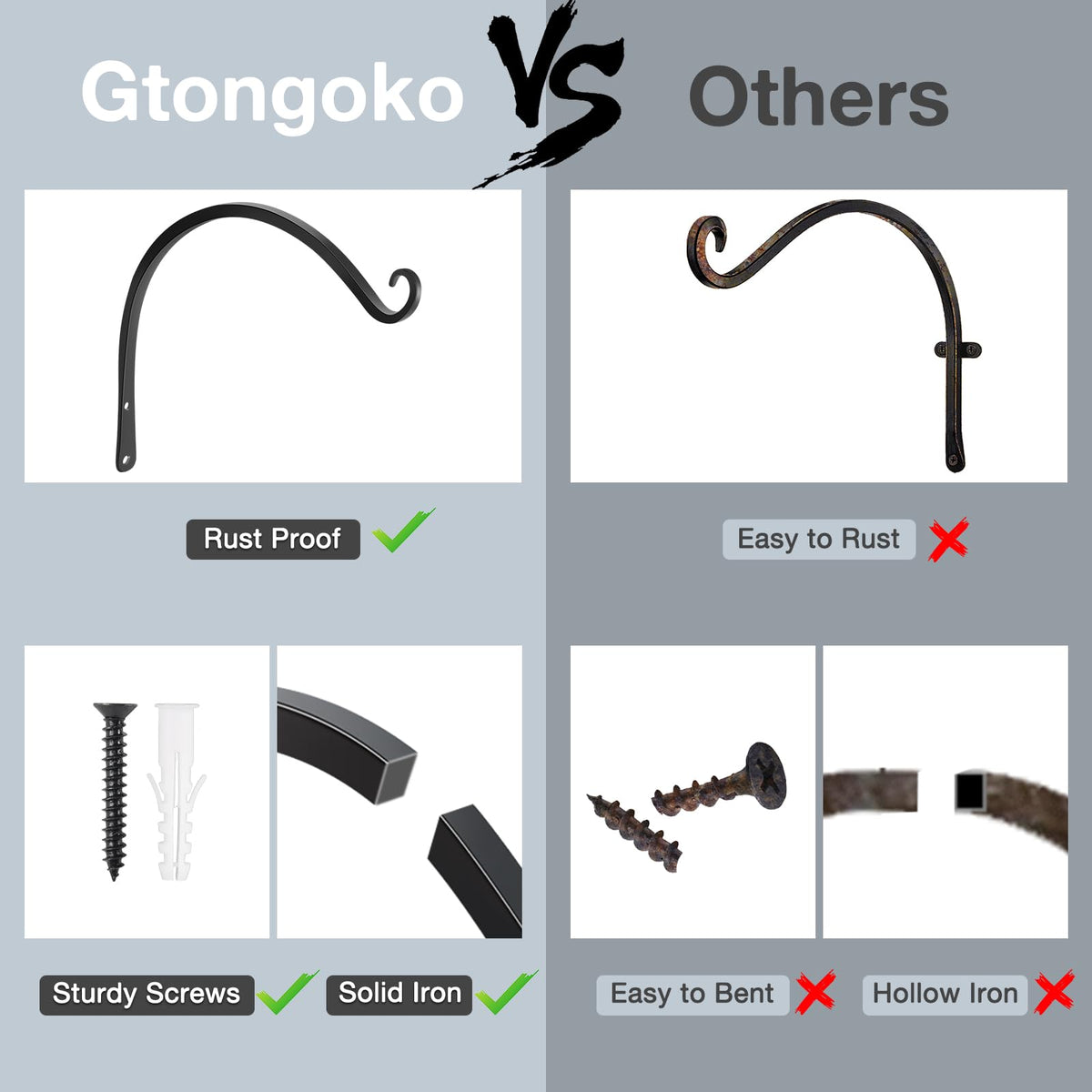 Gtongoko bird feeder hanging hook shown with decorative hook use.