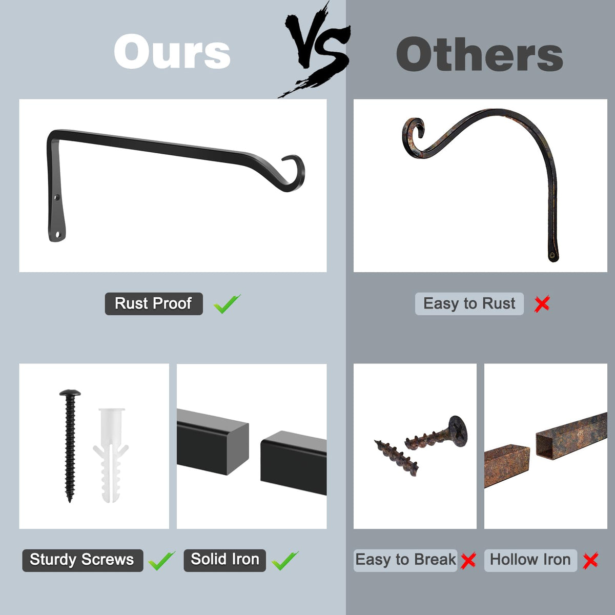 Gtongoko bird feeder hook keeps garden feeders stable in wind.