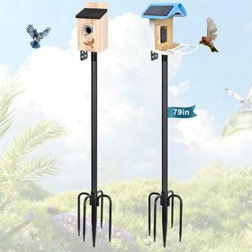 Gtongoko 79-inch bird feeder pole with 5-prong base for stable outdoor mounting.