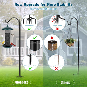 Gtongoko bird feeder pole makes feeding birds easy and visible.