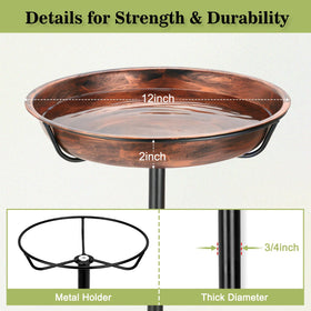 Gtongoko birdbath-bowl removable for easy refilling and cleaning