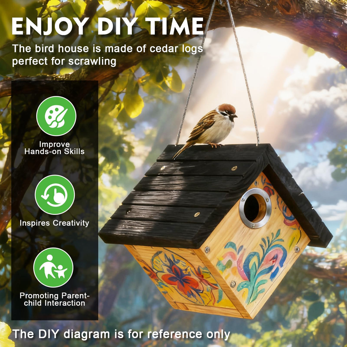 Gtongoko clean door wildbird watching offers easy viewing and maintenance.