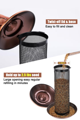 Gtongoko copper lid protects seeds from rain and snow