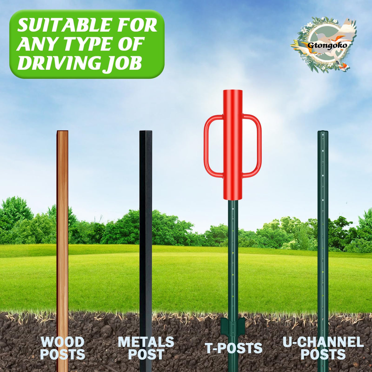 Gtongoko 17-inch height and 9-inch width provide stable alignment.