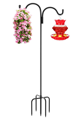 Gtongoko double shepherds hook 92-inch pole for versatile outdoor hanging.