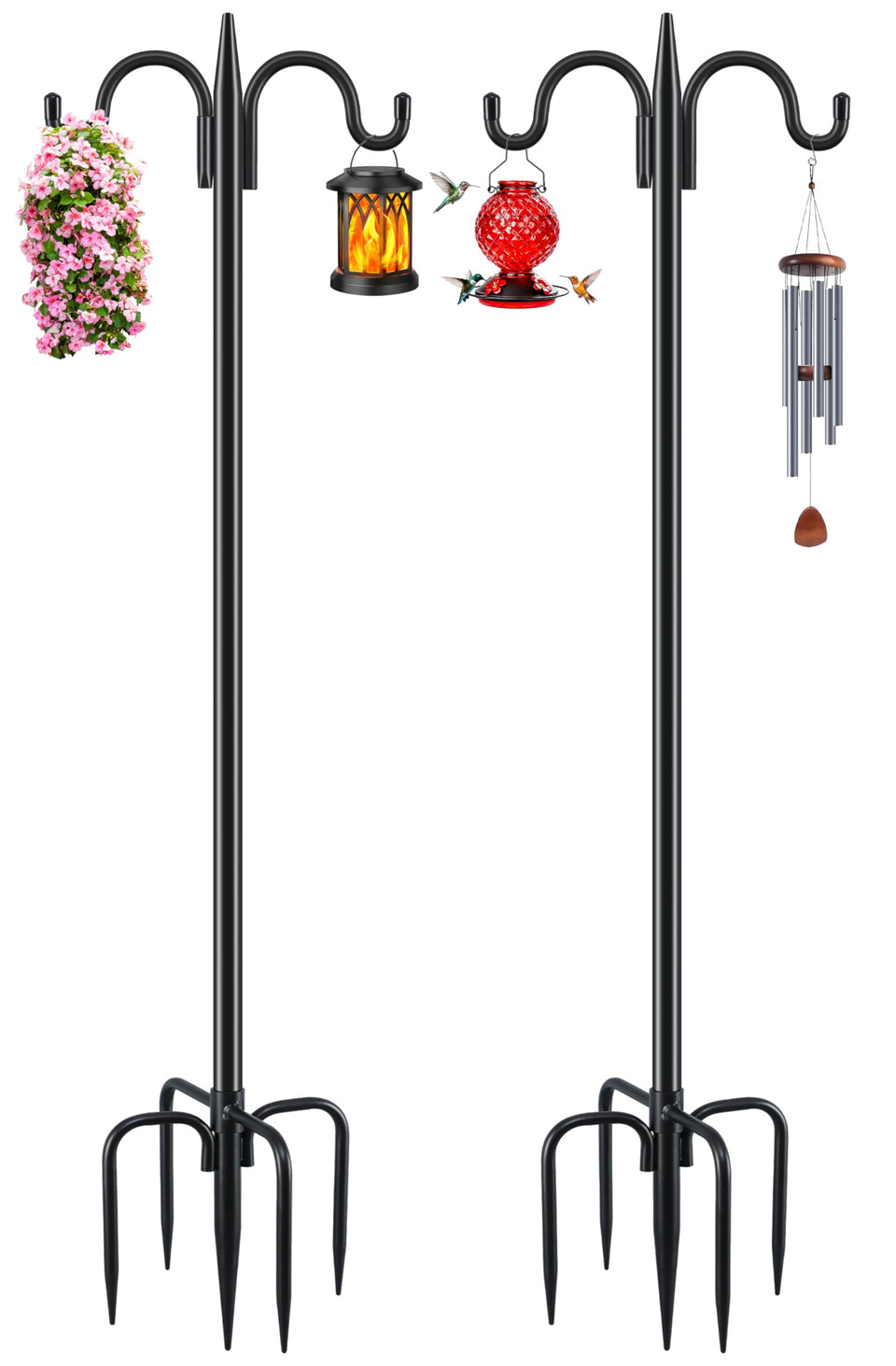 Gtongoko double shepherds hook assembly shows sturdy setup for quick outdoor use.