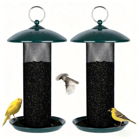 Gtongoko Finch Bird Feeder outdoors, 2.5 lb capacity, easy refill and quick viewing.