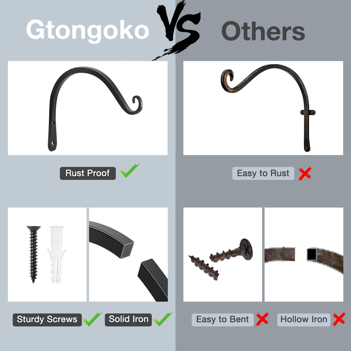 Gtongoko hook displaying bird feeder setup on exterior wall