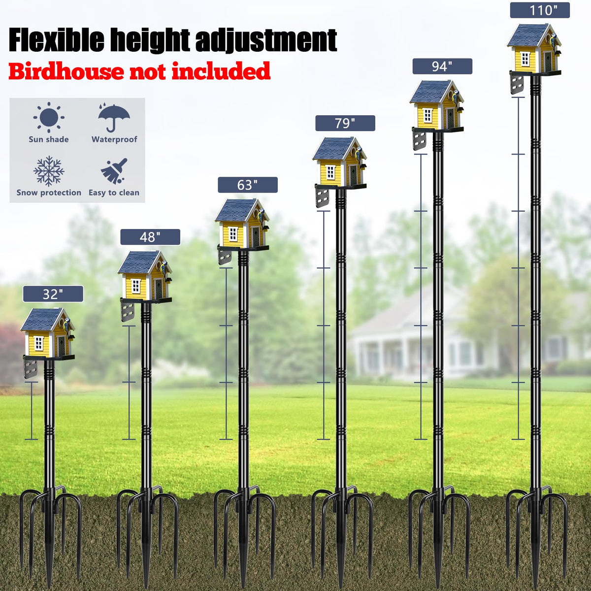 Gtongoko heavy-duty metal construction for long-lasting outdoor use