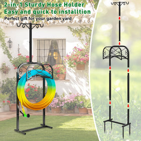 Gtongoko hose holder keeps outdoor spaces tidy and ready for gardening.