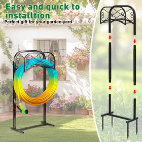 Gtongoko hose holder ready for swift relocation or compact storage
