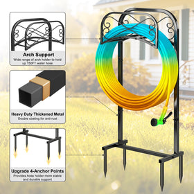 Gtongoko freestanding hose organizer keeps yard tidy and accessible