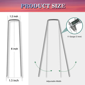 Close-up of hot-dip galvanized steel stake showing durable rust-proof design.