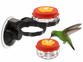 Gtongoko handheld red hummingbird feeder, 1oz capacity, easy palm feeding