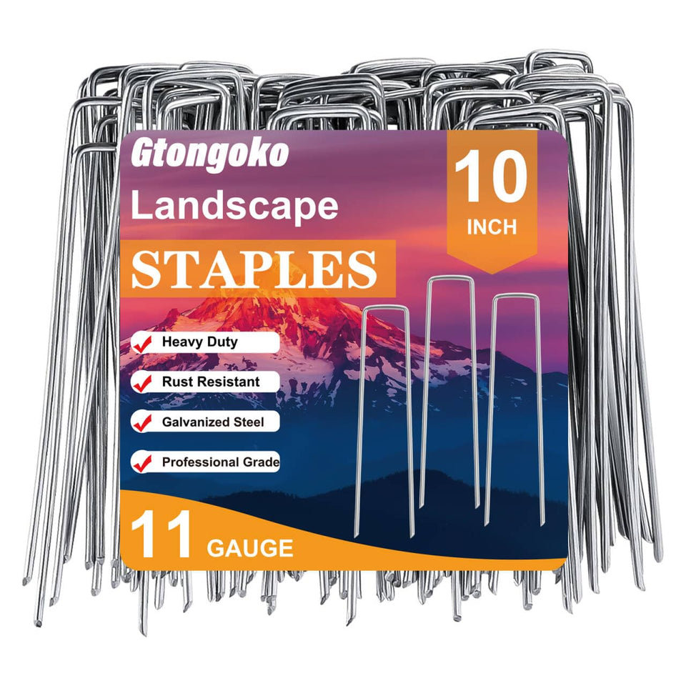 Gtongoko galvanized landscape staples secure weed barriers for durable outdoor use
