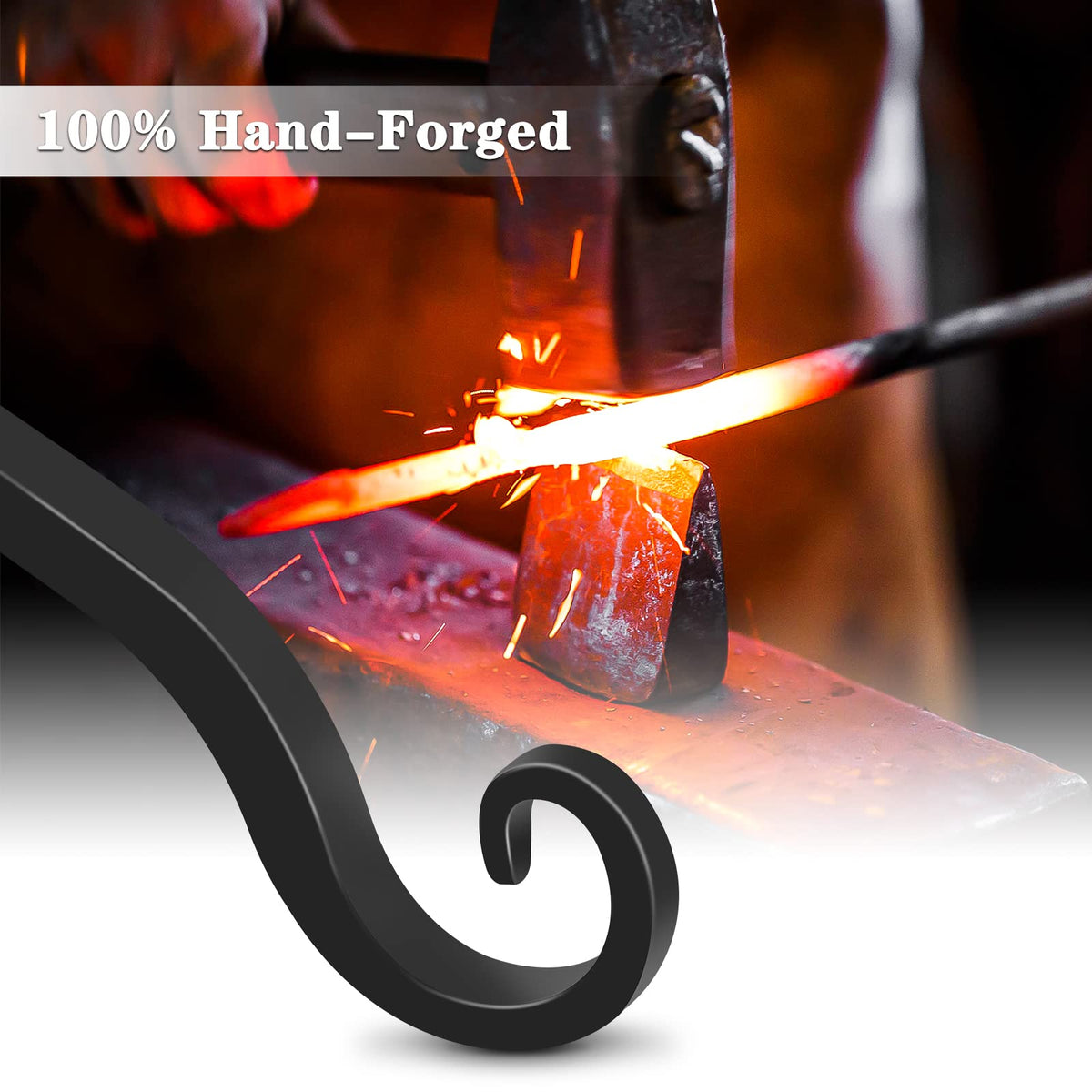 Gtongoko lantern hanger in black ideal for ambient lighting outdoors.