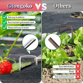 Gtongoko versatile stakes secure weed barriers, fabric, netting, and tarps.
