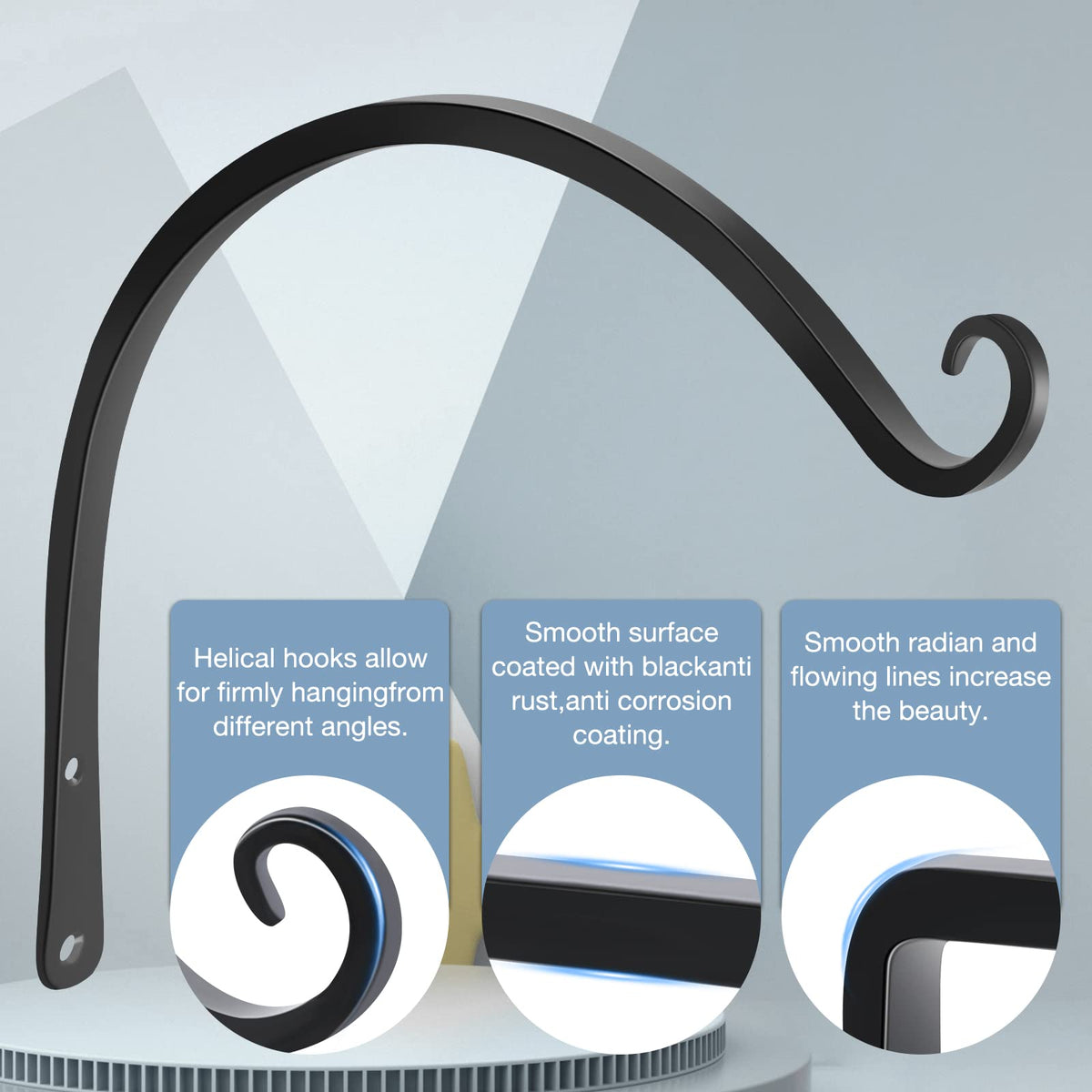 Gtongoko black metal plant hanger two-pack blends with decor.