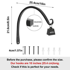 Gtongoko outdoor plant hanger in metal with anti-rust coating for longevity