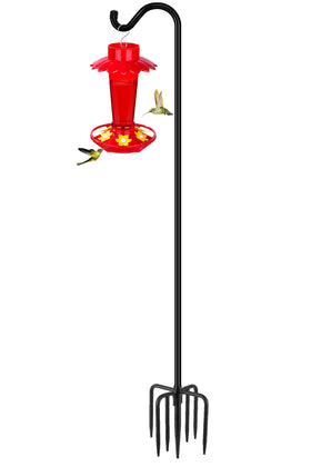 Gtongoko tall shepherds hook 108-inch height for elevated bird feeders.