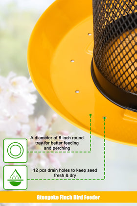 Gtongoko thistle and Nyjer seed feeder designed for lively clinging birds.