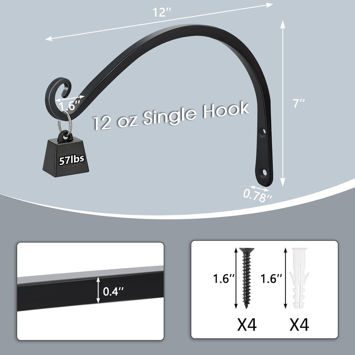 Gtongoko wall-mount plant hanger setup shows clean installation and versatility.