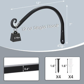 Gtongoko wall-mount plant hanger setup shows clean installation and versatility.