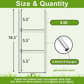 Gtongoko durable 9-gauge frame stakes ready for long-term outdoor ads