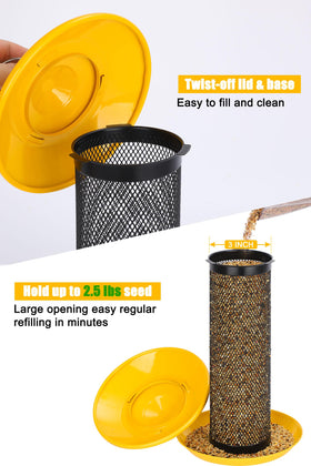 Gtongoko wide-mouth mesh tube allows quick refills and simple cleaning.