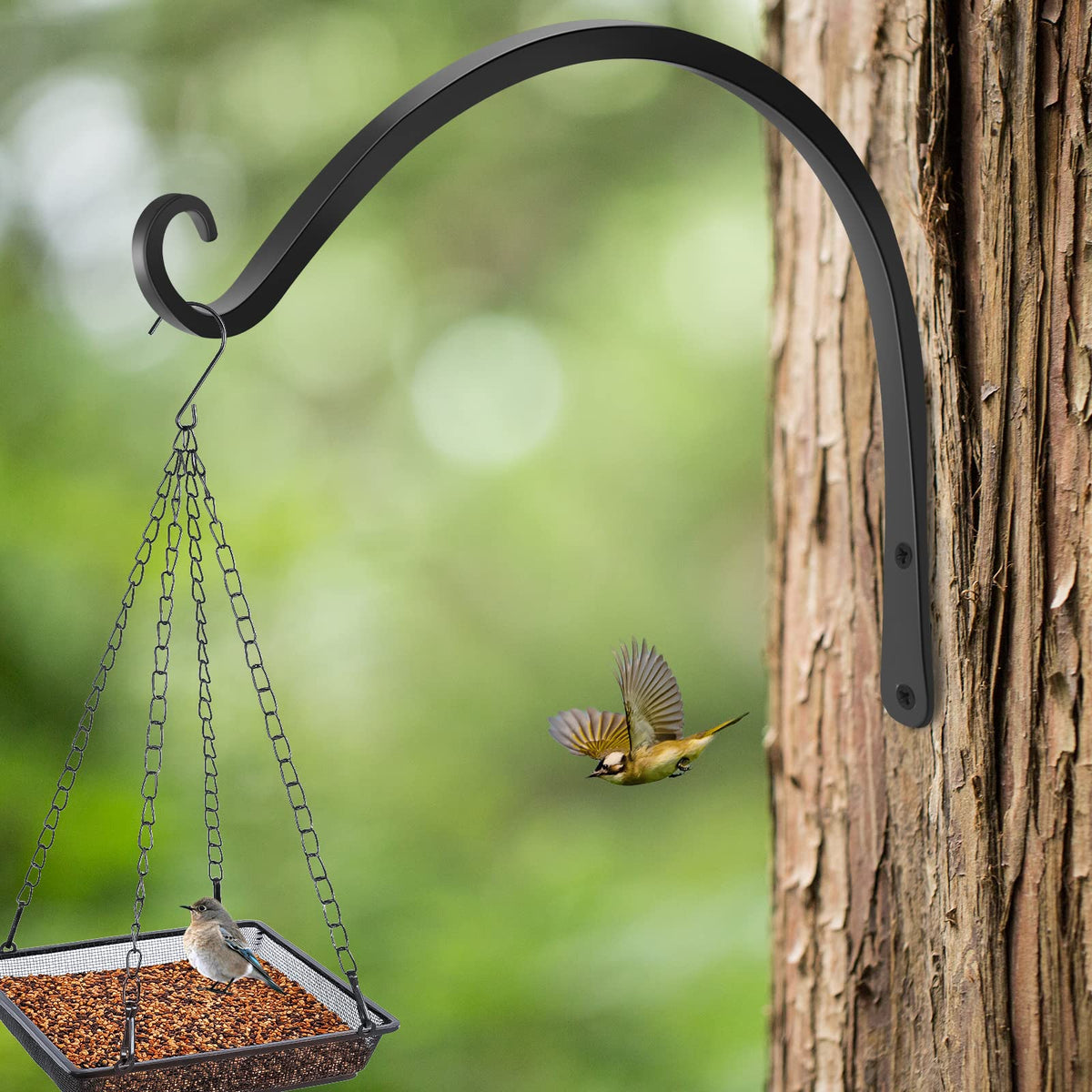 Gtongoko wind chime hanger, black coating, outdoor friendly.