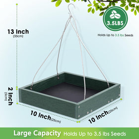 Gtongoko WPC platform tray with 10x10 feeding area for steady bird visits