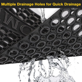 GTRY outdoor non-slip rubber mat remains stable on wet surfaces