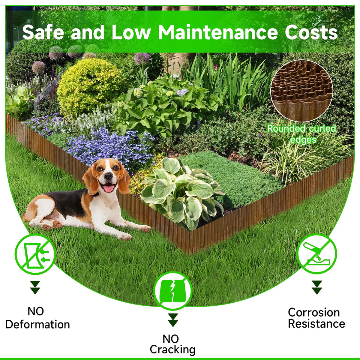 GTSABWAY edging keeping mulch and gravel neat along lawn perimeters and borders.