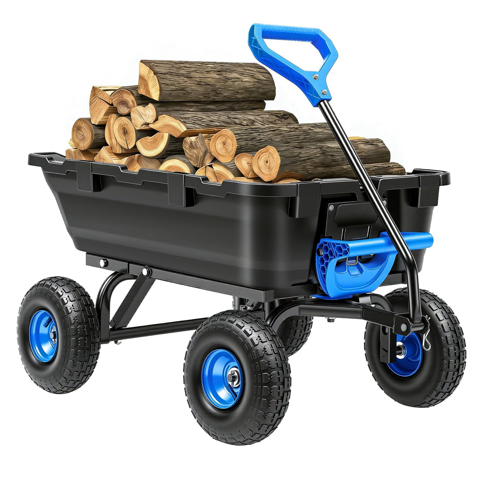 GTTYD Autodaya 900LB cart front view highlighting large capacity for heavy loads.