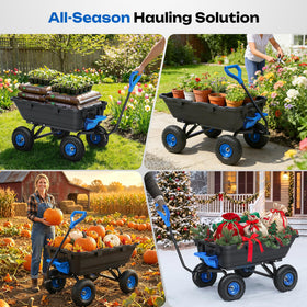 GTTYD Autodaya 900LB cart in blue finish for outdoor hauling.