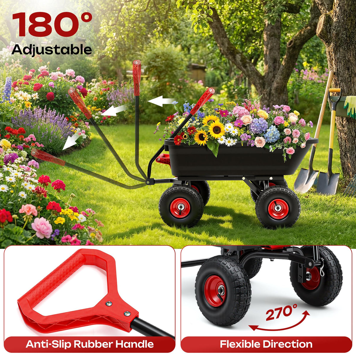 All-terrain use of the Autodaya cart on grass and gravel