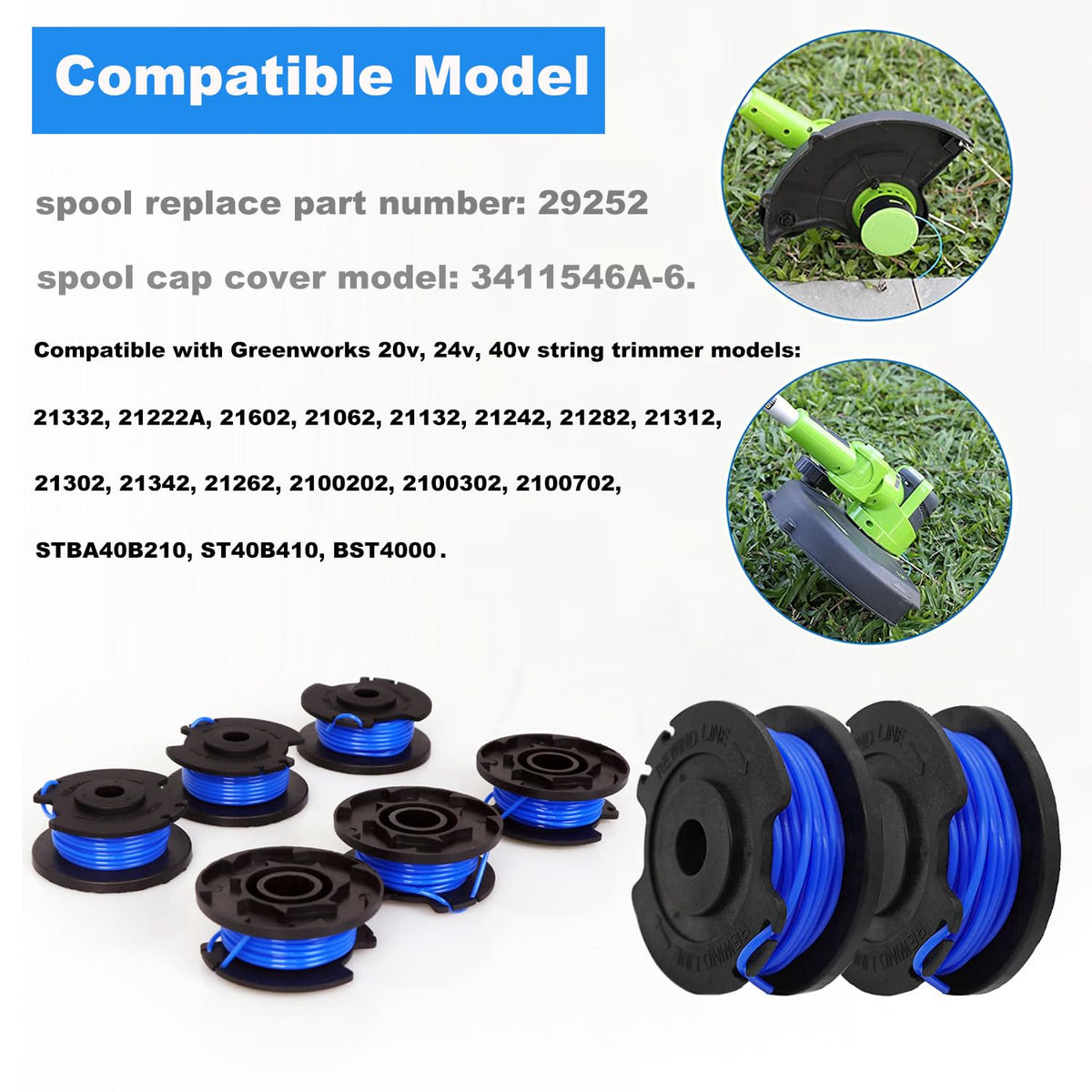 GTTYD JoyColy nylon trimmer line 0.065 inch delivers durable cuts.